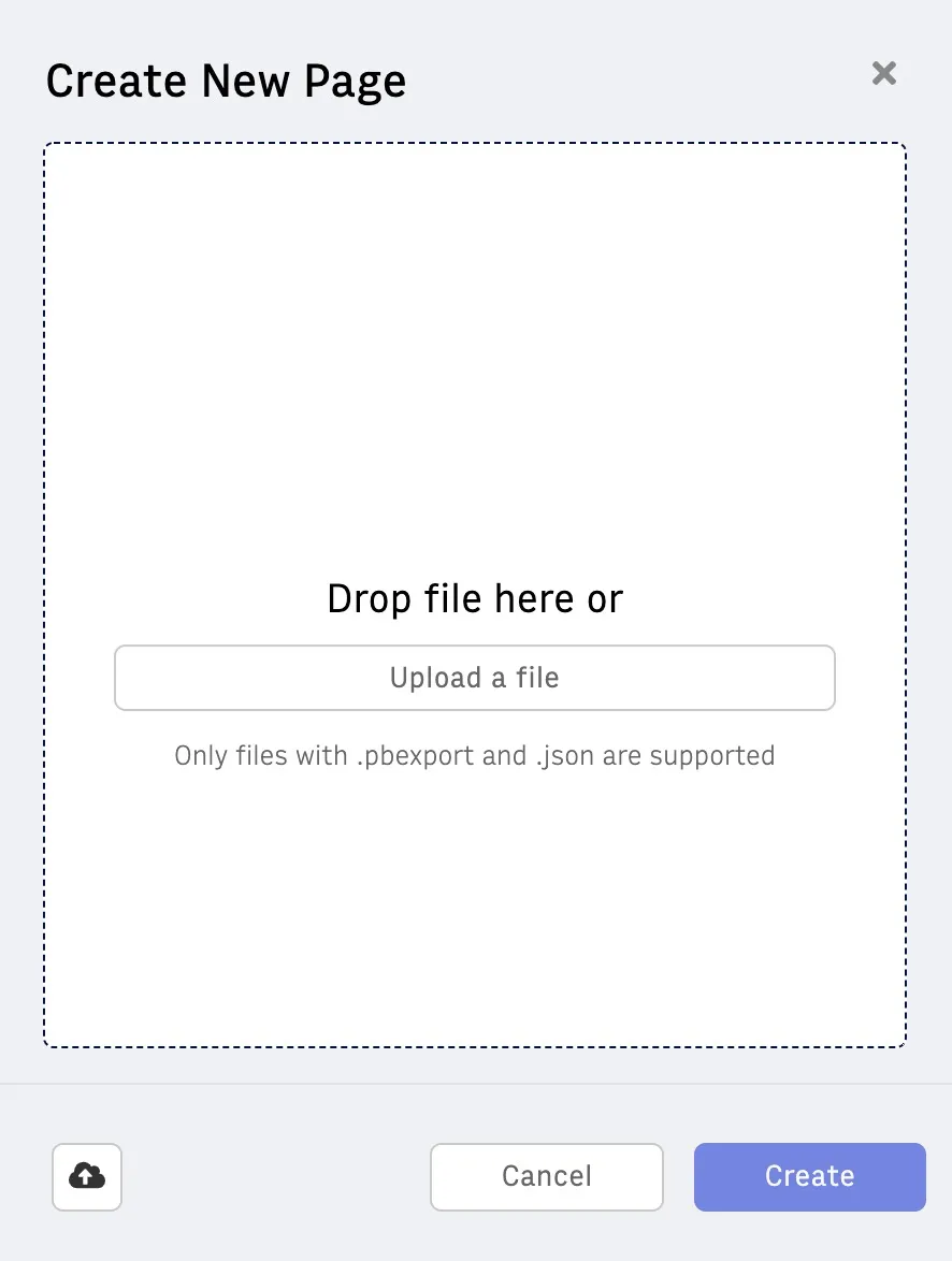 Importing Pages and Templates visual