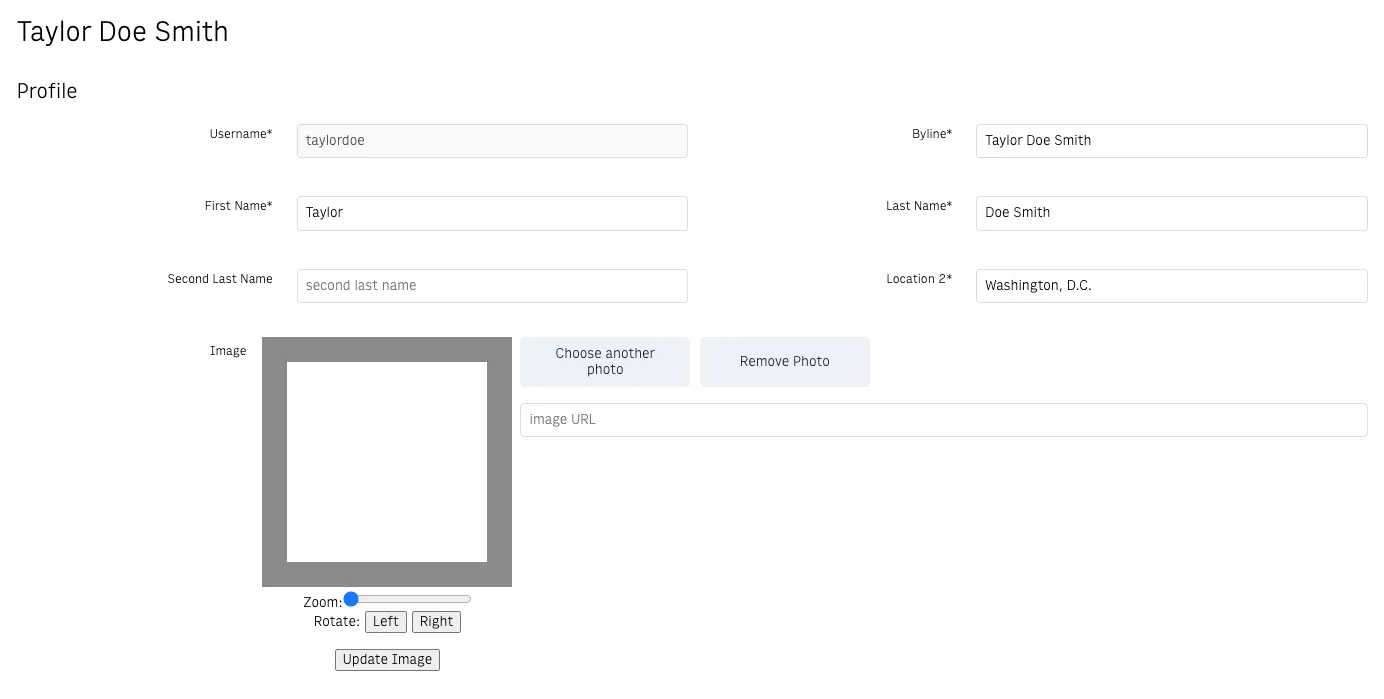 Author Service app example