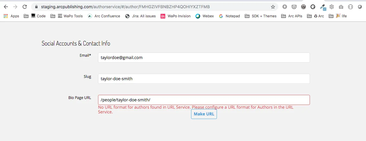 Author Service app example