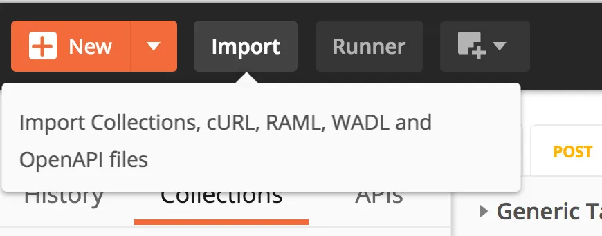 Import Collection to Postman