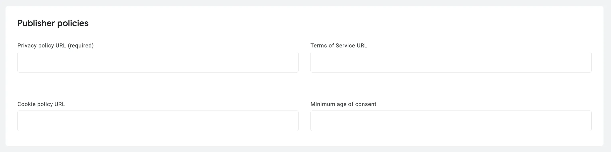 Publisher Policies