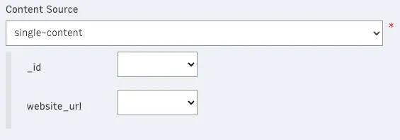 selecting single content source