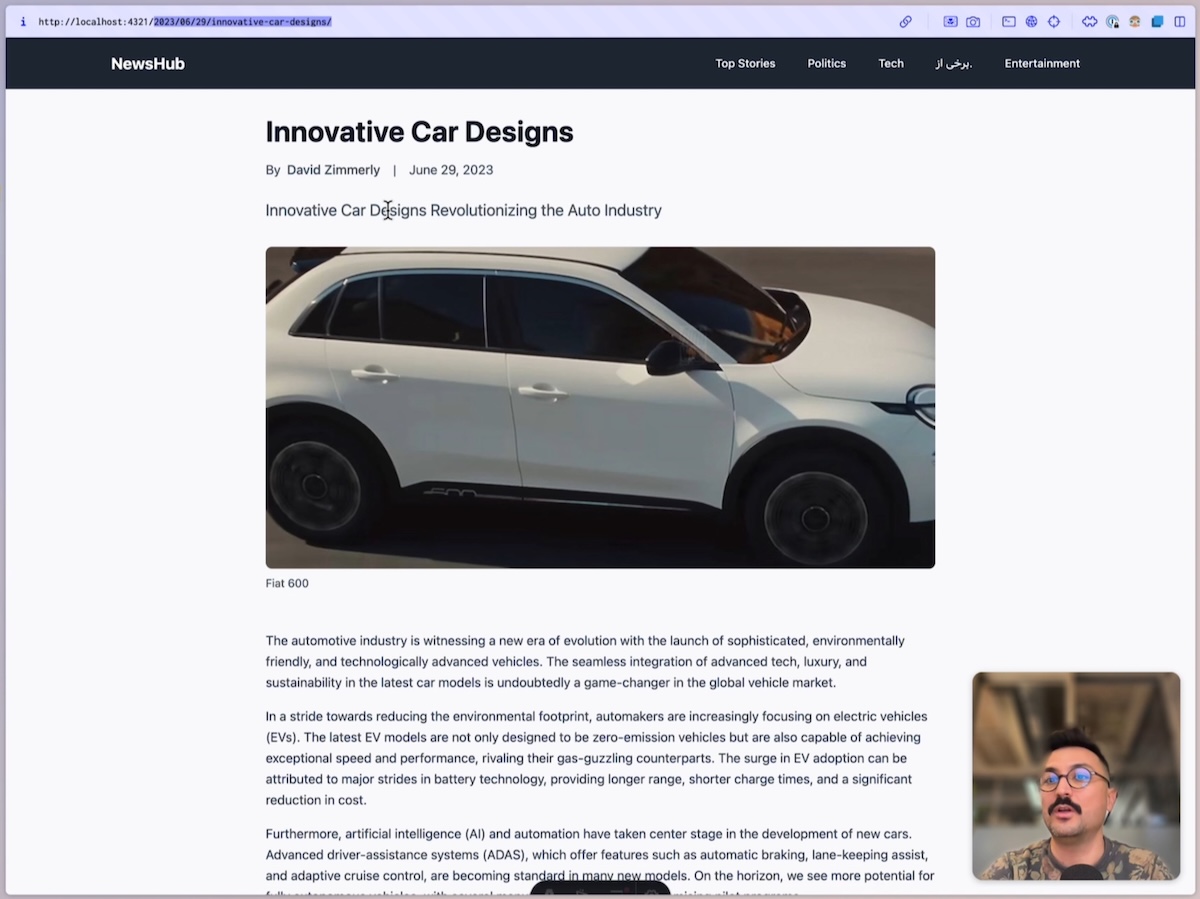 Article page
