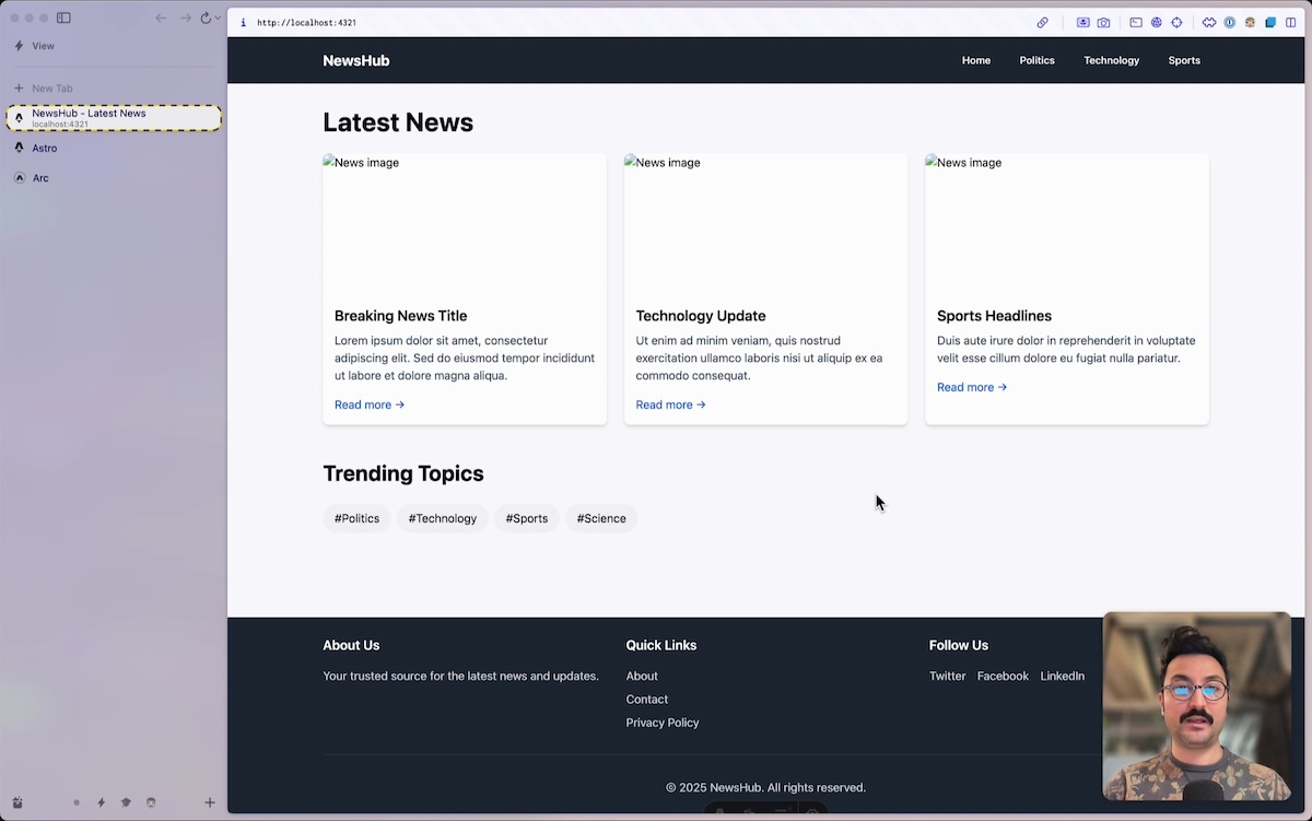 News Site Front-end First Stab