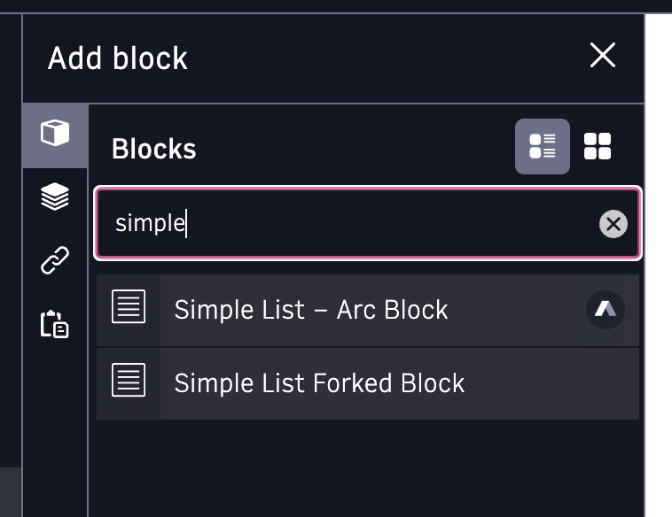 Add a block in your local Editor