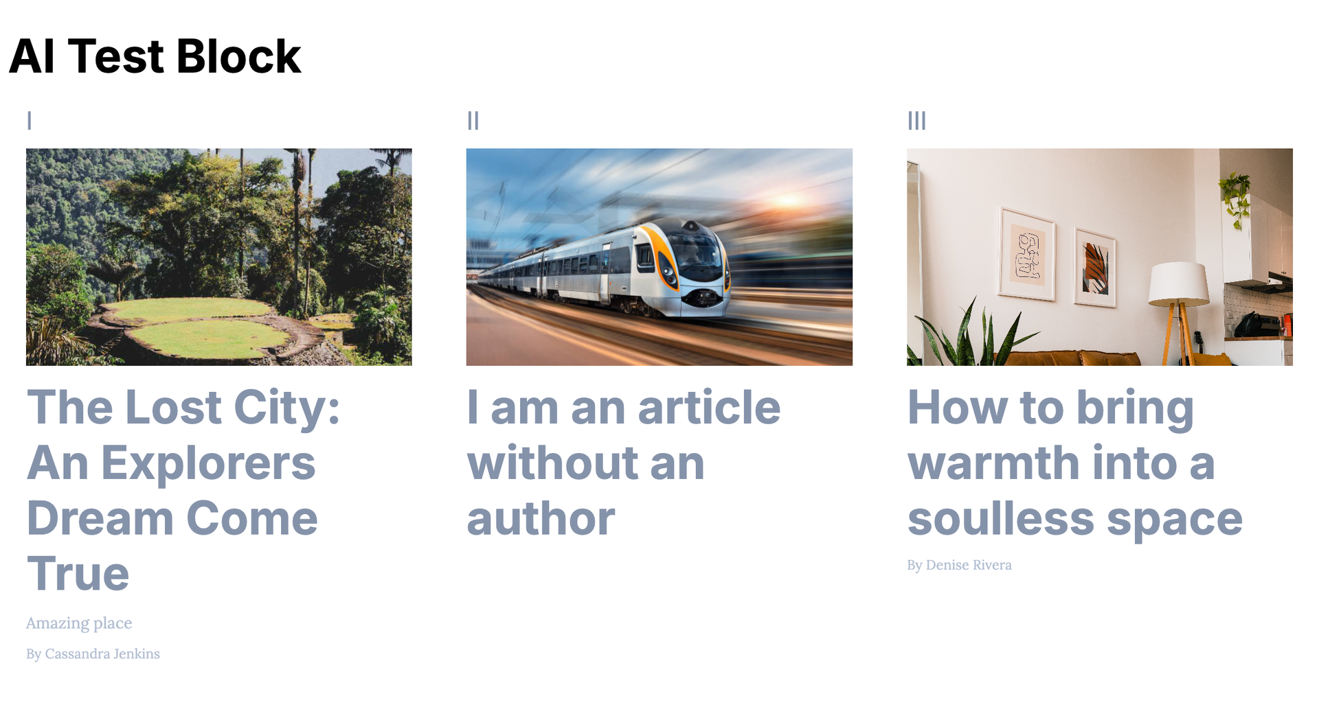 AI Generated Content Block