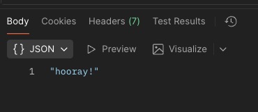 Postman response example