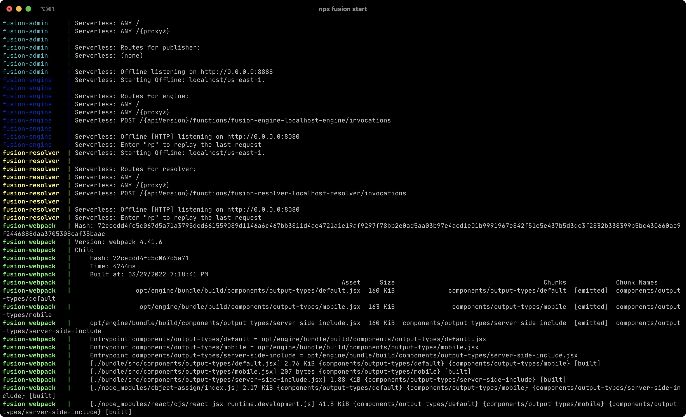 Command line output
