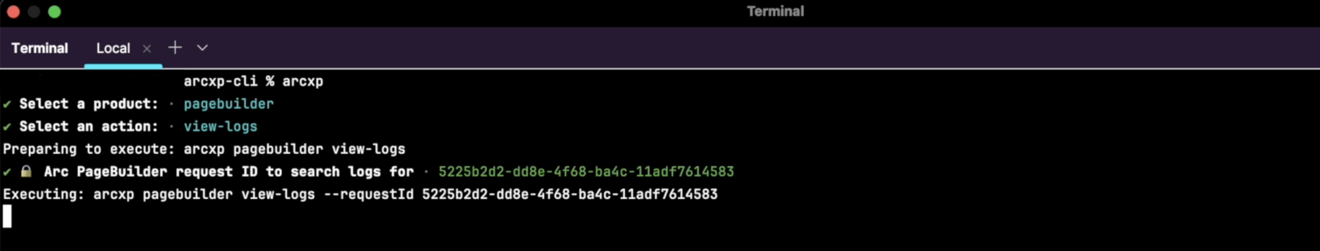 Arc XP CLI in Terminal
