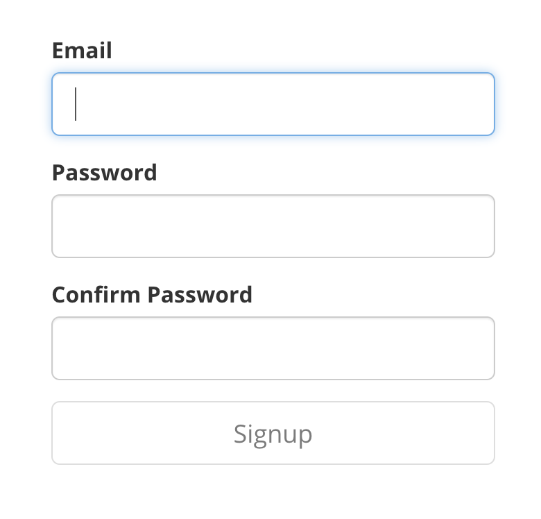 Registration form