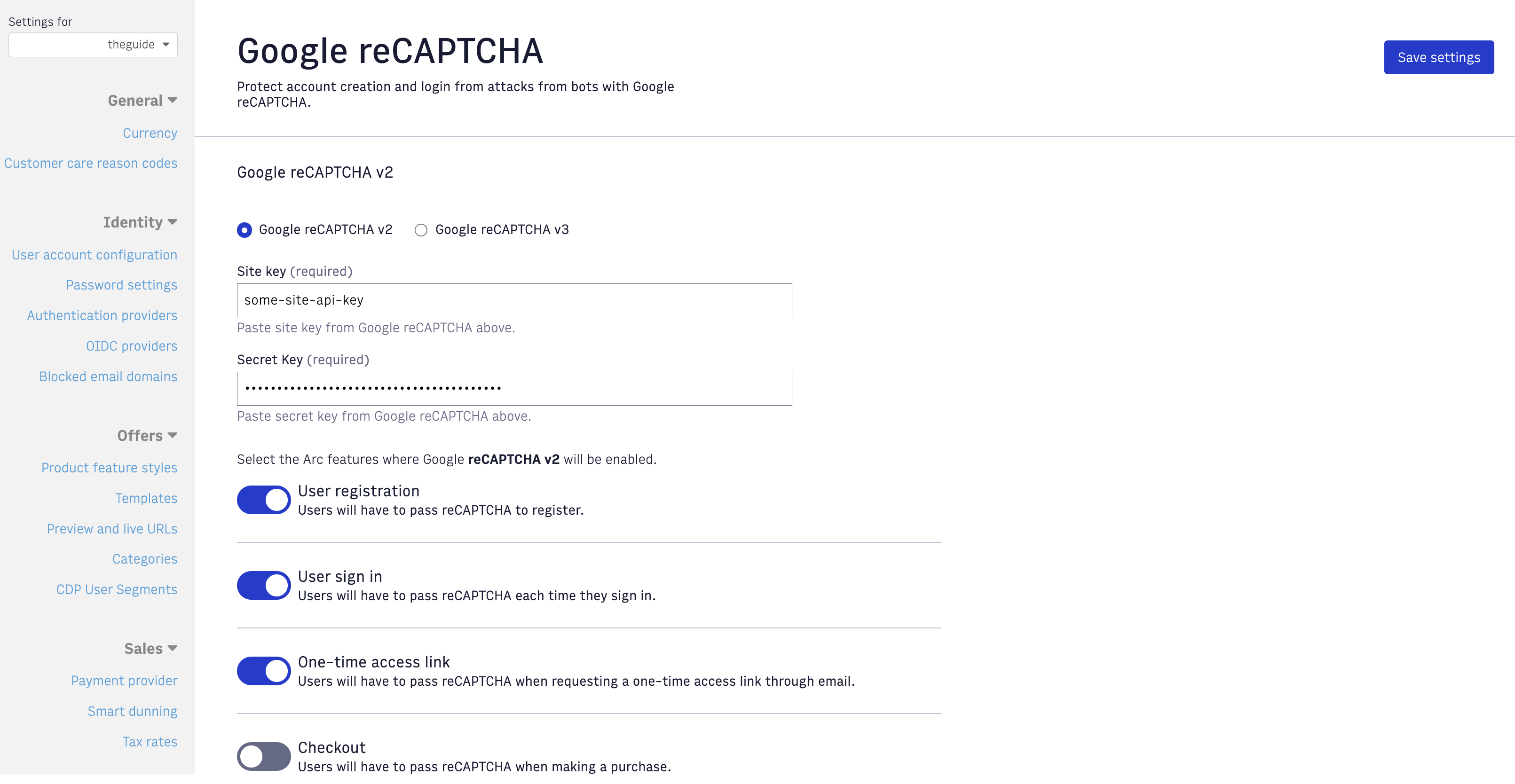 reCAPTCHA V2