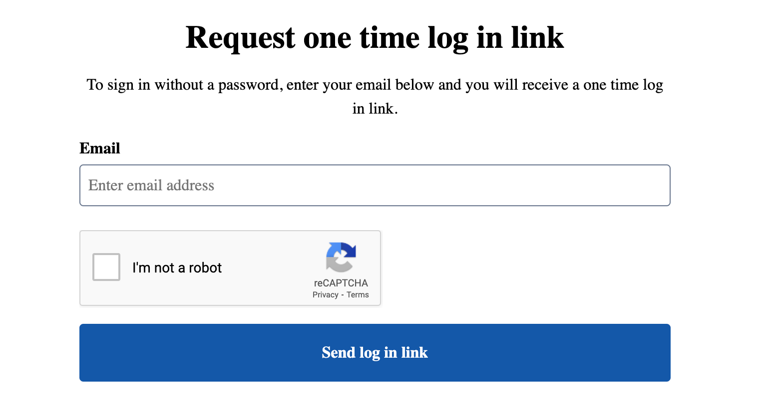 Identity Sign Up reCAPTCHA V2