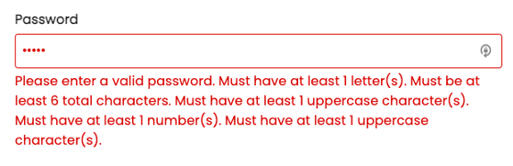 Password Requirements