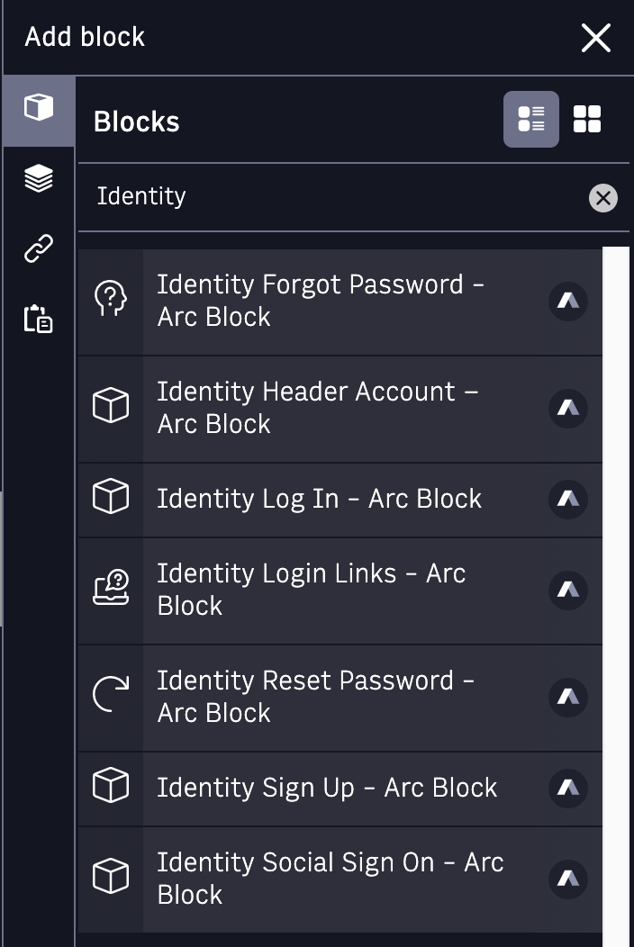 Identity Blocks in PageBuilder